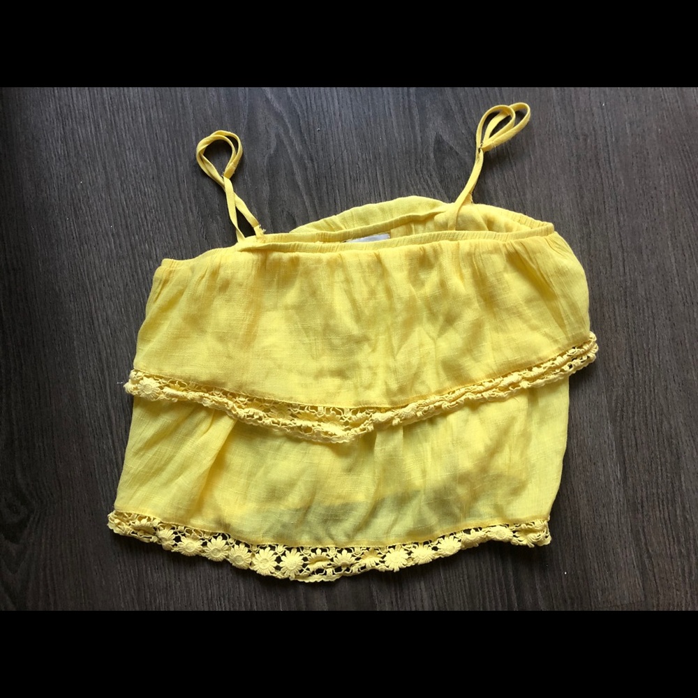 Yellow crop top